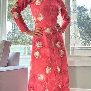 Vintage Pristine Floral Pink Dress